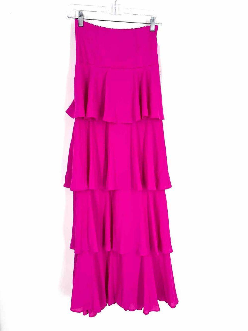 Show Me Your Mumu Size S Magenta Tiered Ruffle NEW Designer Skirt